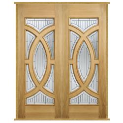 Majestic Oak PreHung Oak Double/French Doors