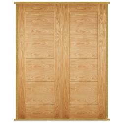 Modica Oak PreHung Oak Double/French Doors