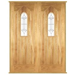 Westminster Oak PreHung Oak Double/French Doors