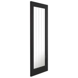 Cottage Moulded Black Glazed Internal Door