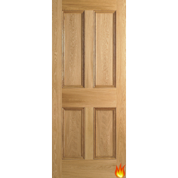 Nostalgia 4 Panel Internal Oak Fire Door (FD30)