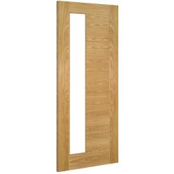 Seville Side Lite Internal Oak Door with Clear Glass (18mm lippings)