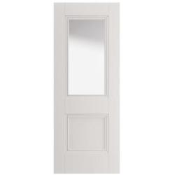 Hardwick White Primed Internal Door with Clear Glass
