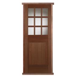 Prehung Solid Hardwood Stable 9 Light External Door
