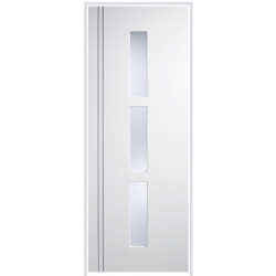 Sierra Blanco White (pre-finished) Prehung Door with Frosted Glass
