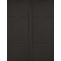 Soho 4 Panel Black Double Doors (pre-finished)