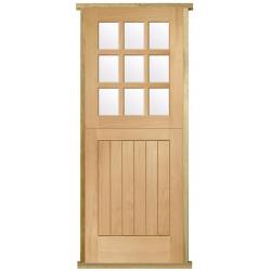 Prehung Solid Oak Stable 9 Light External Door