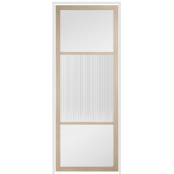Sutton Blonde Oak Prehung Internal Door with Clear/Reeded Glass