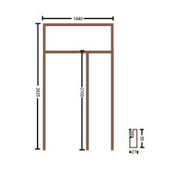 Solid Walnut Door Lining For Door/Sidelight/Toplight