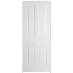 Textured 4 Panel (hollow core) Primed White Prehung Internal Door