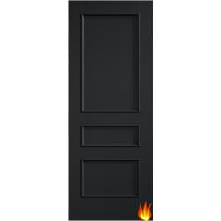 Toledo 3 Panel Charcoal Black Fire Door (FD30) Pre-finished