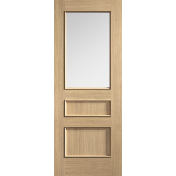 Toledo Internal Oak Door with Clear Glass (pre-finished)