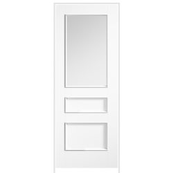 Toledo Primed White Prehung Internal Door with Clear Glass