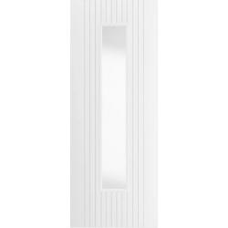 Aria White Primed Internal Door with Clear Glass