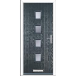 Contemporary 4-light GRP Composite Doorset (1.2 W/m²K u value)