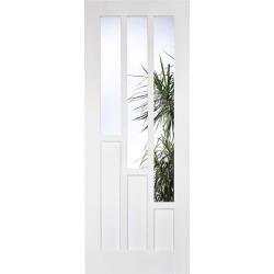 Coventry 3P/3L White Clear Glazed Internal Door (primed)