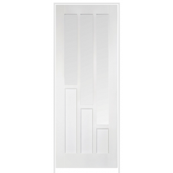 Coventry Primed White Prehung Internal Door with Clear Glass