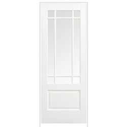 Downham Clear Bevel Glazed White Prehung Internal Door