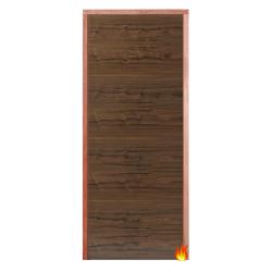 Fernor Walnut PAS 24 Fire-Resistant Flat Entrance Door Set