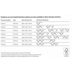 Freefold Worcester (solid panelled) White Internal Folding Sliding Doors