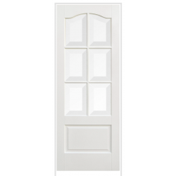 Kent Primed White (smooth) Prehung Door with Clear Bevelled Glass