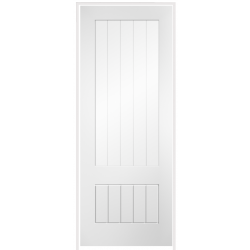 Mexicano 3/4 Glazed Primed White Prehung Door