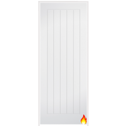 Mexicano Primed White (smooth) Prehung Internal Fire Door (FD30)