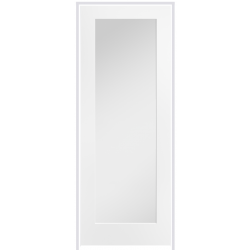 Pattern 10 Primed White Prehung Door with Clear Glass