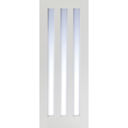 Utah White Primed Internal Door with Clear Glass
