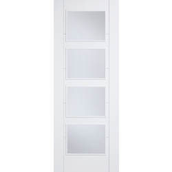 Vancouver 4-Light White Primed Door (clear glass)
