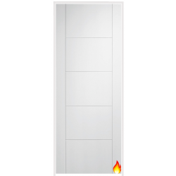 Vancouver Primed White Prehung Fire Door (FD30)