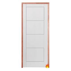 Quattro White Primed PAS 24 Fire-Resistant Flat Entrance Door Set