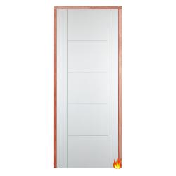 Tigris White Primed PAS 24 Fire-Resistant Flat Entrance Door Set