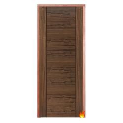 Mistral Walnut PAS 24 Fire-Resistant Flat Entrance Door Set