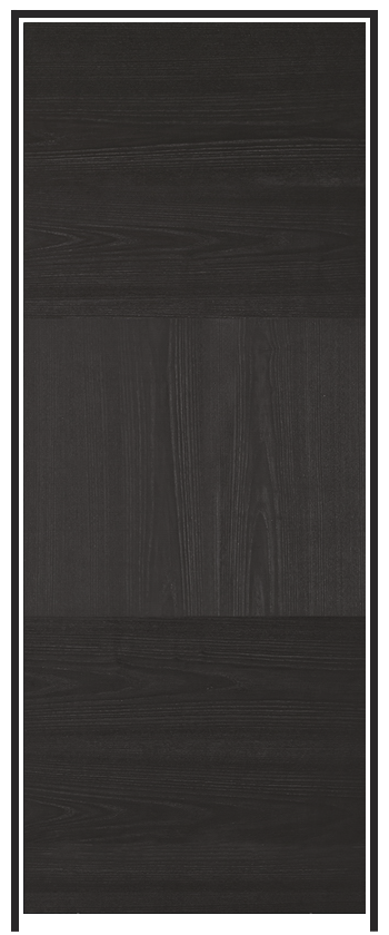Tres Charcoal Black Prehung Internal Door