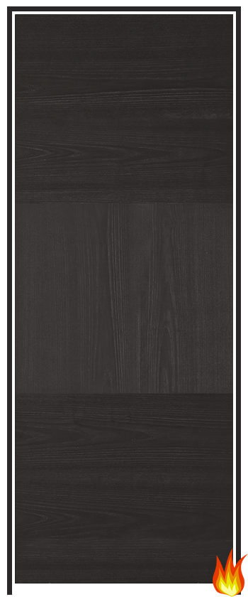 Tres Charcoal Black Prehung Internal Fire Door
