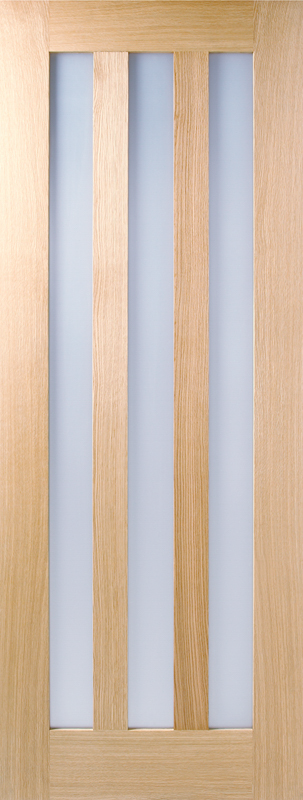 Utah Internal Oak Door with Obscure Glass