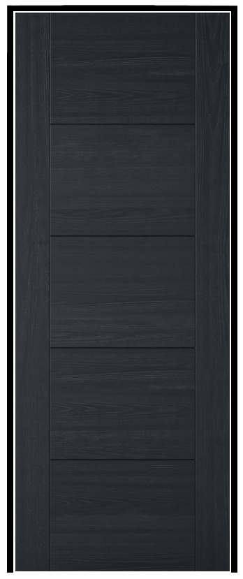 Vancouver Charcoal Black Prehung Internal Door