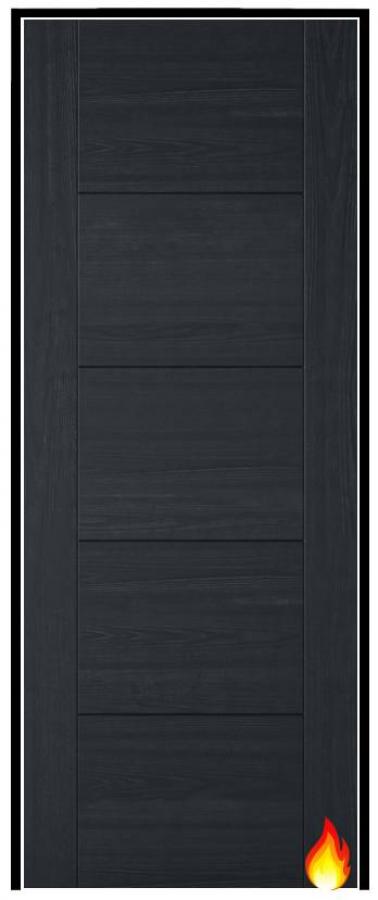 Vancouver Charcoal Black Prehung Internal Fire Door