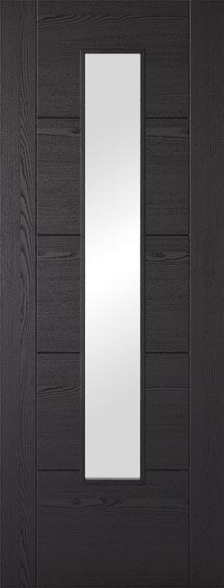 Vancouver Charcoal Black 1L Glazed Internal Door (pre-finished)