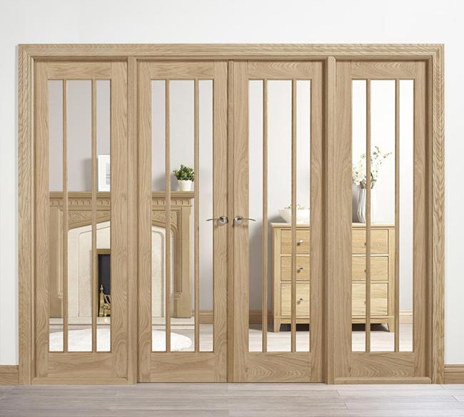 8' Oak Lincoln Room Divider Set
