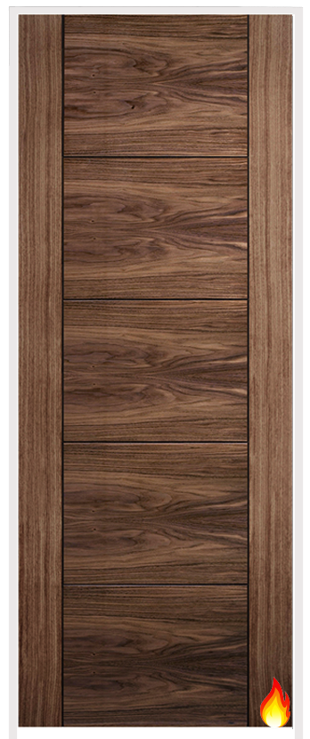 Vancouver Walnut Prehung Internal Fire Door