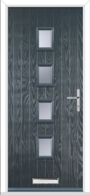 Contemporary 4-light GRP Composite Doorset (1.2 W/m²K u value)