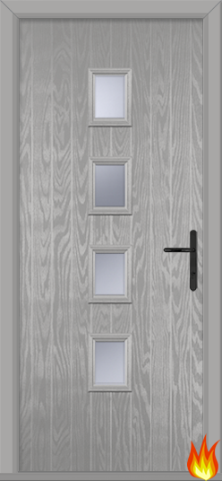 Wellow 4 External Apartment Entrance Composite PreHung Fire Door (FD30)