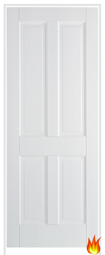Canterbury 4P Primed White Prehung Fire Door (FD30)