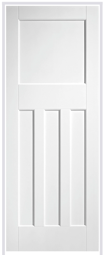 DX 30's Style Primed White Prehung Internal Door