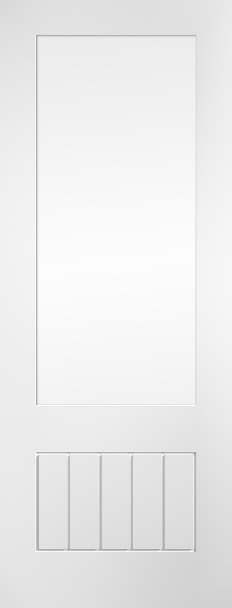 Mexicano 1-Light ¾ Glazed White Primed Door