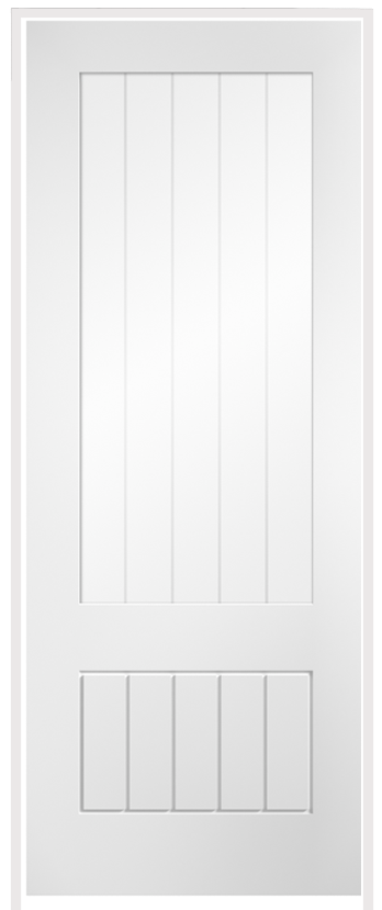 Mexicano 3/4 Glazed Primed White Prehung Door