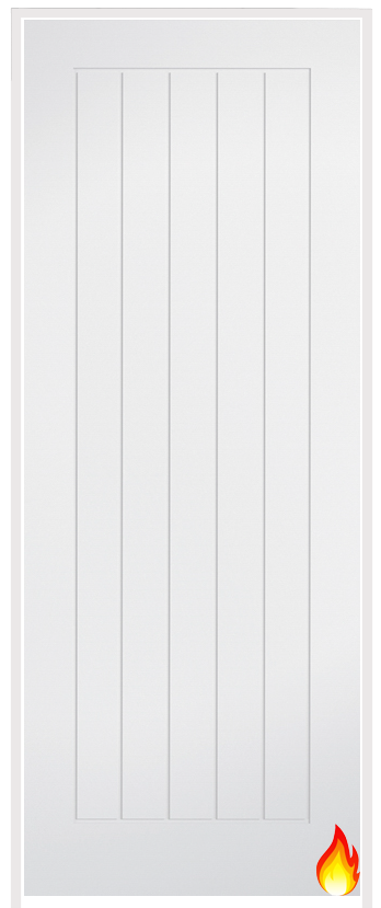 Mexicano Primed White (smooth) Prehung Internal Fire Door (FD30)