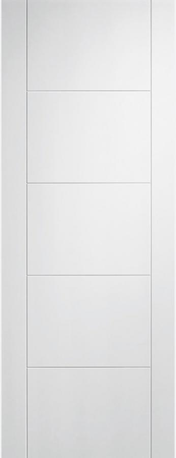 Ladder 5 panel Contemporary White Internal Door (solid core)